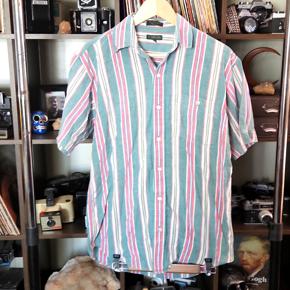 S VTG Button Down Single Needle Tailoring